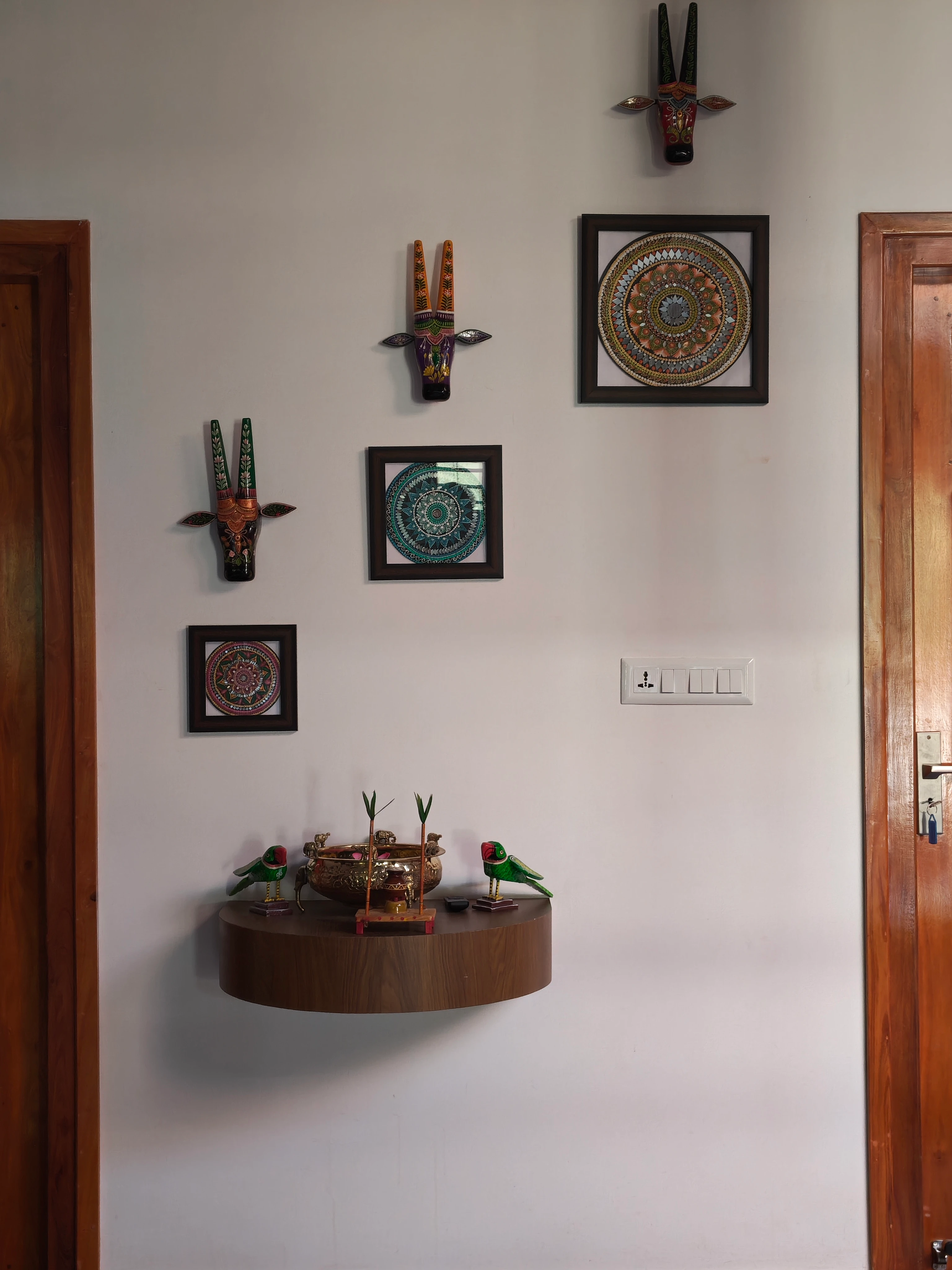 Traditional Regional Masks and Artistic Wall Decor